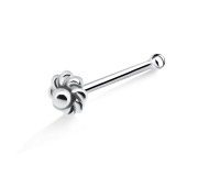 Flower Shaped Silver Bone Nose Stud NSKD-612